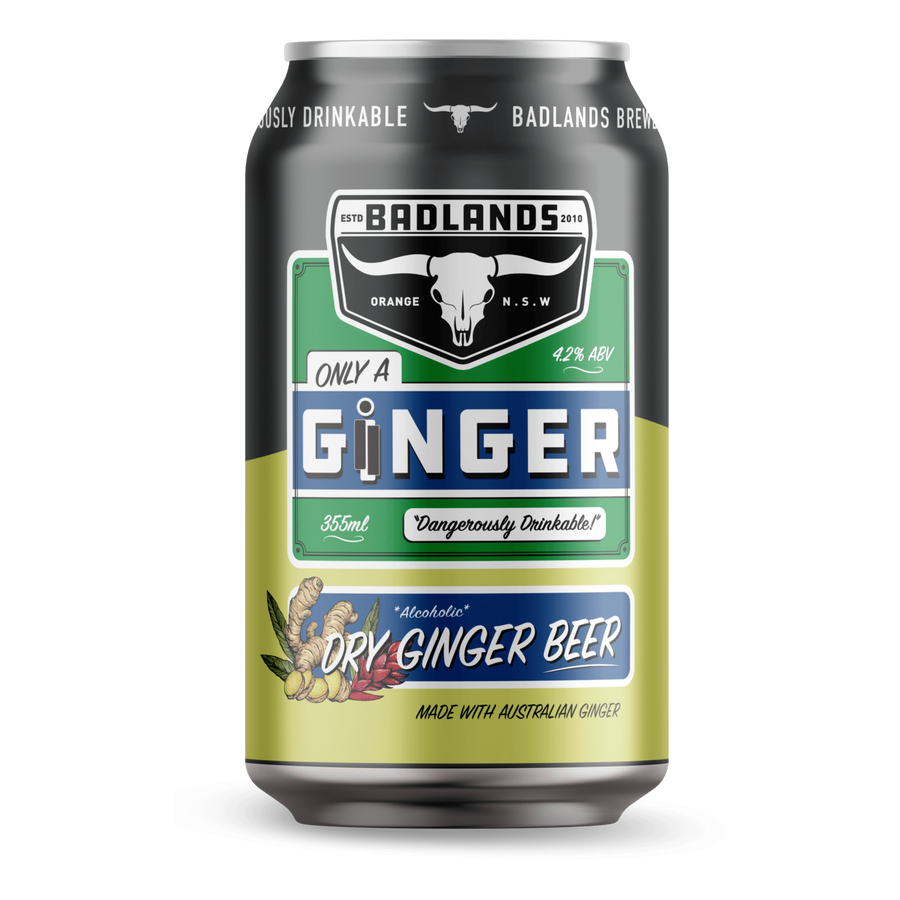 Badlands - Only A Ginger Dry Ginger Beer - 355ml Can